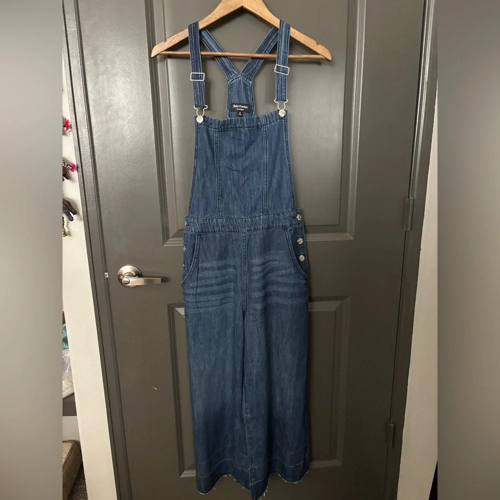 NWOT Juicy Couture Blue Denim Jumpsuit - Picture 1 of 4